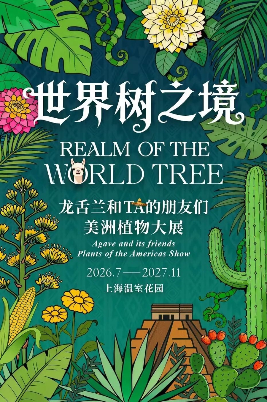 龙舌兰等美洲植物特写